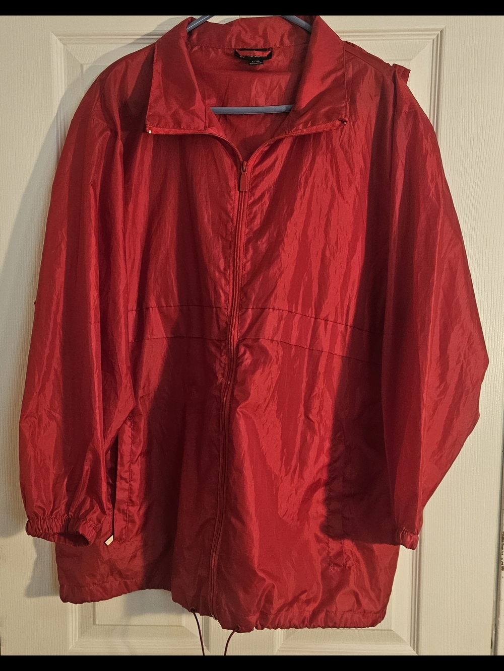 Totes Y2k Red Hooded Full-Zip Men's Windbreaker Jacket